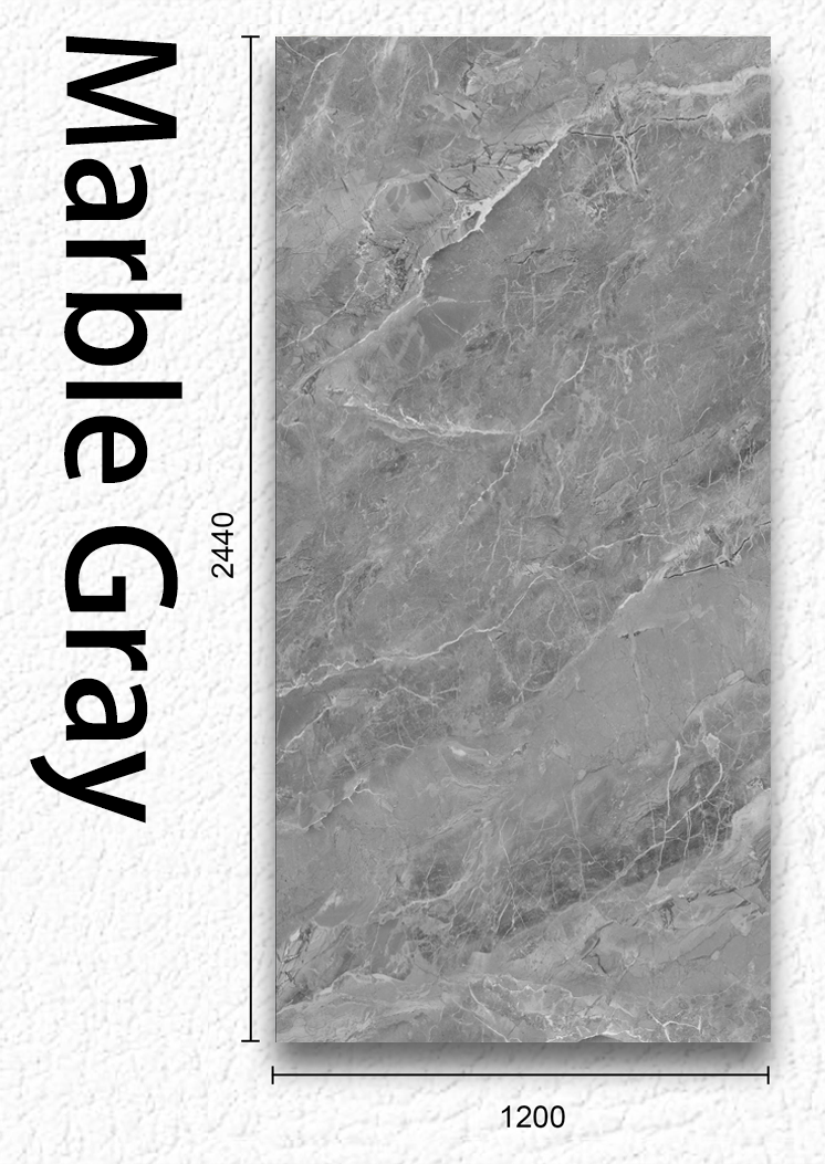 Marble Grey Indoor Waterproof SPC UV Wall Panel Marble Grey Indoor Waterproof SPC UV Wall Panel