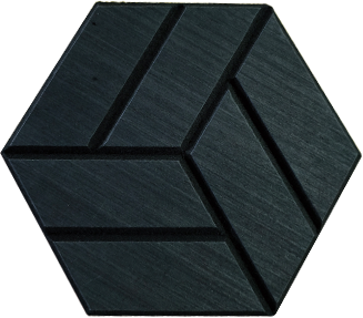 GL-HAB012 Hexagon Acoustic Black Wood Slat Wall Panels